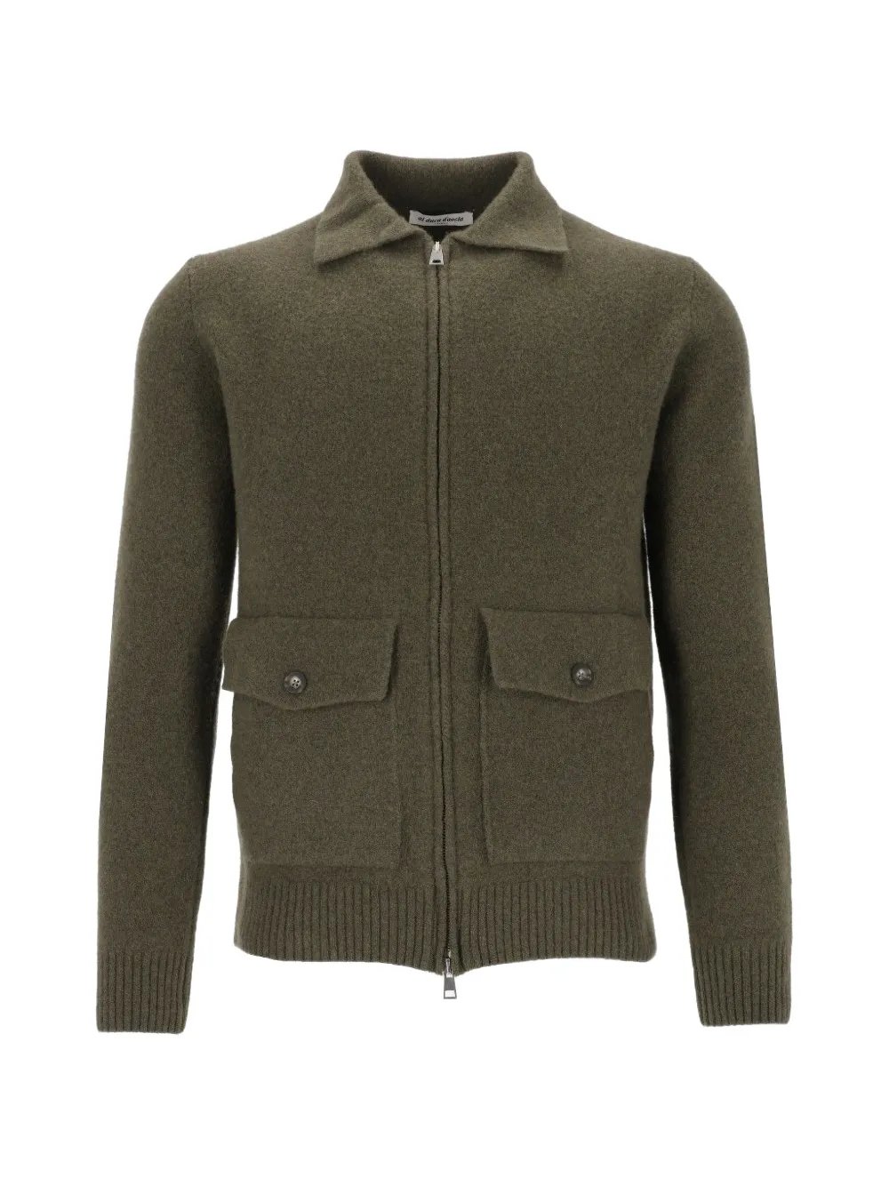 Al Duca D’Aosta 1902 zip-up pocket-detail cardigan - Grün