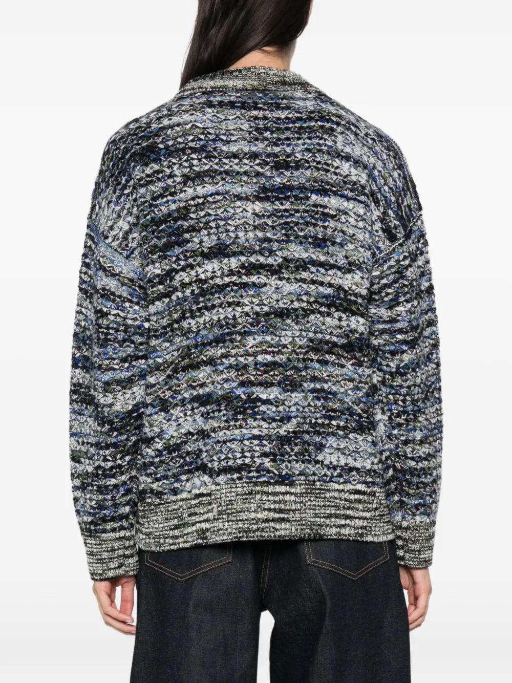 Missoni marled-knit V-neck cardigan Blauw