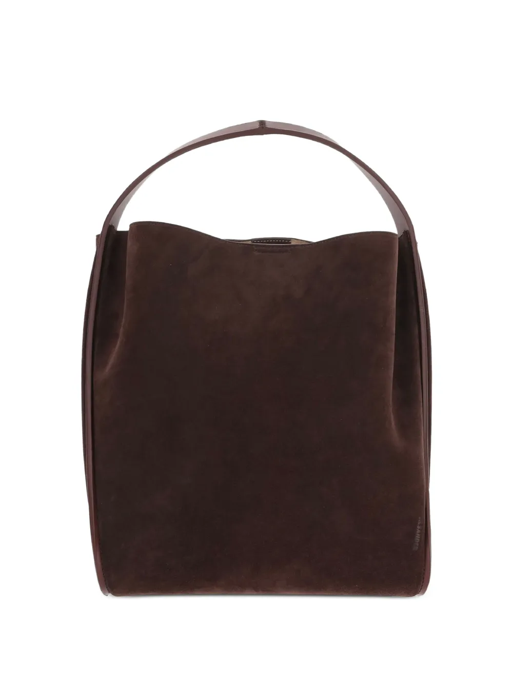 Jil Sander suede shoulder bag - Marrone