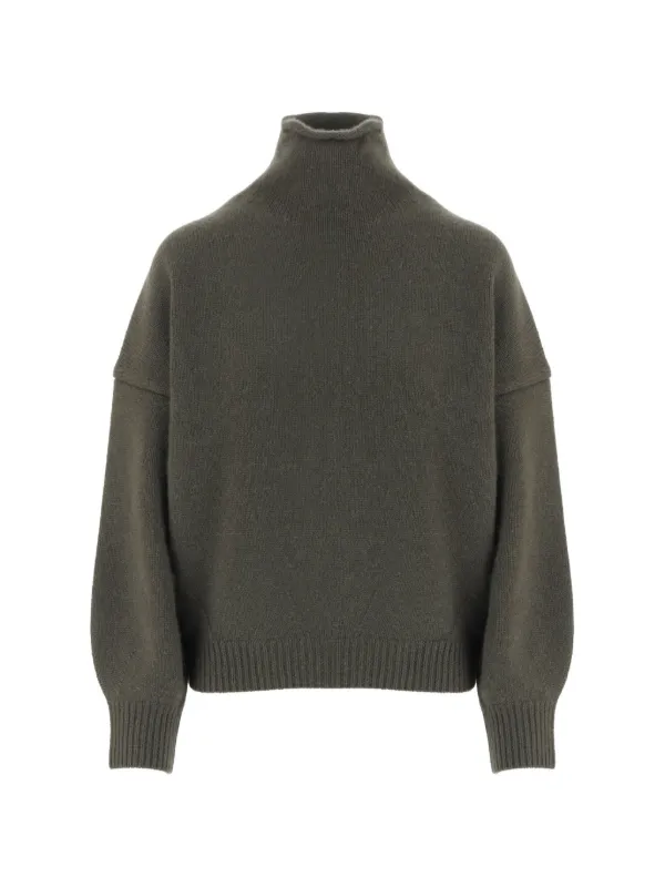 Arch4 Cashmere High-neck Sweater in Green