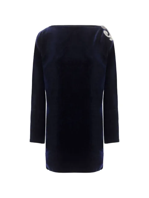 Versace embroidered velvet mini dress