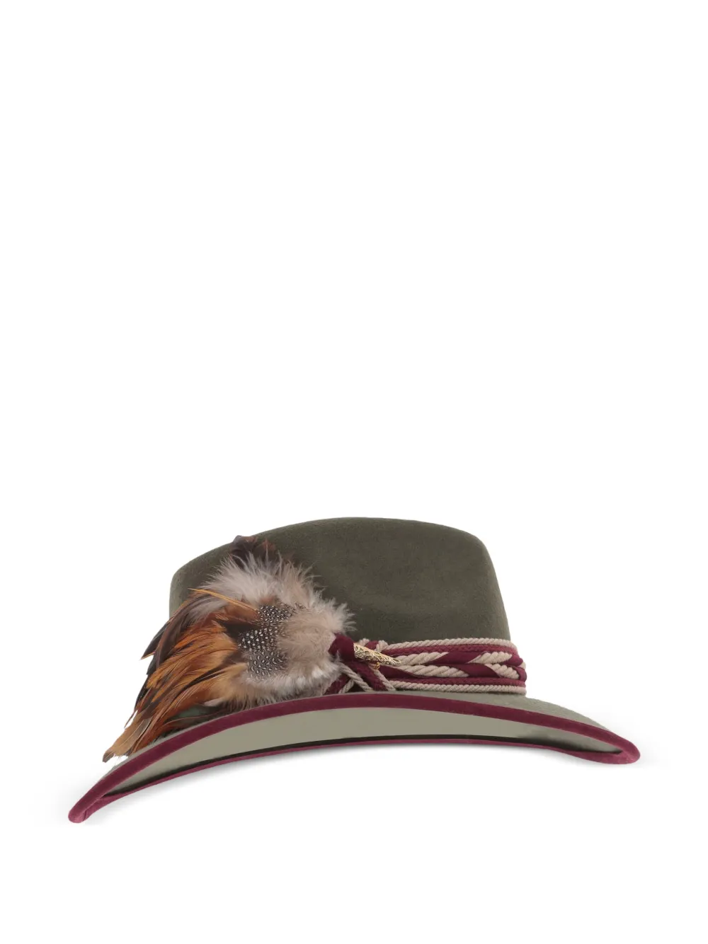 ALEXIA ÁLVAREZ DE TOLEDO Cappello con piume - Verde