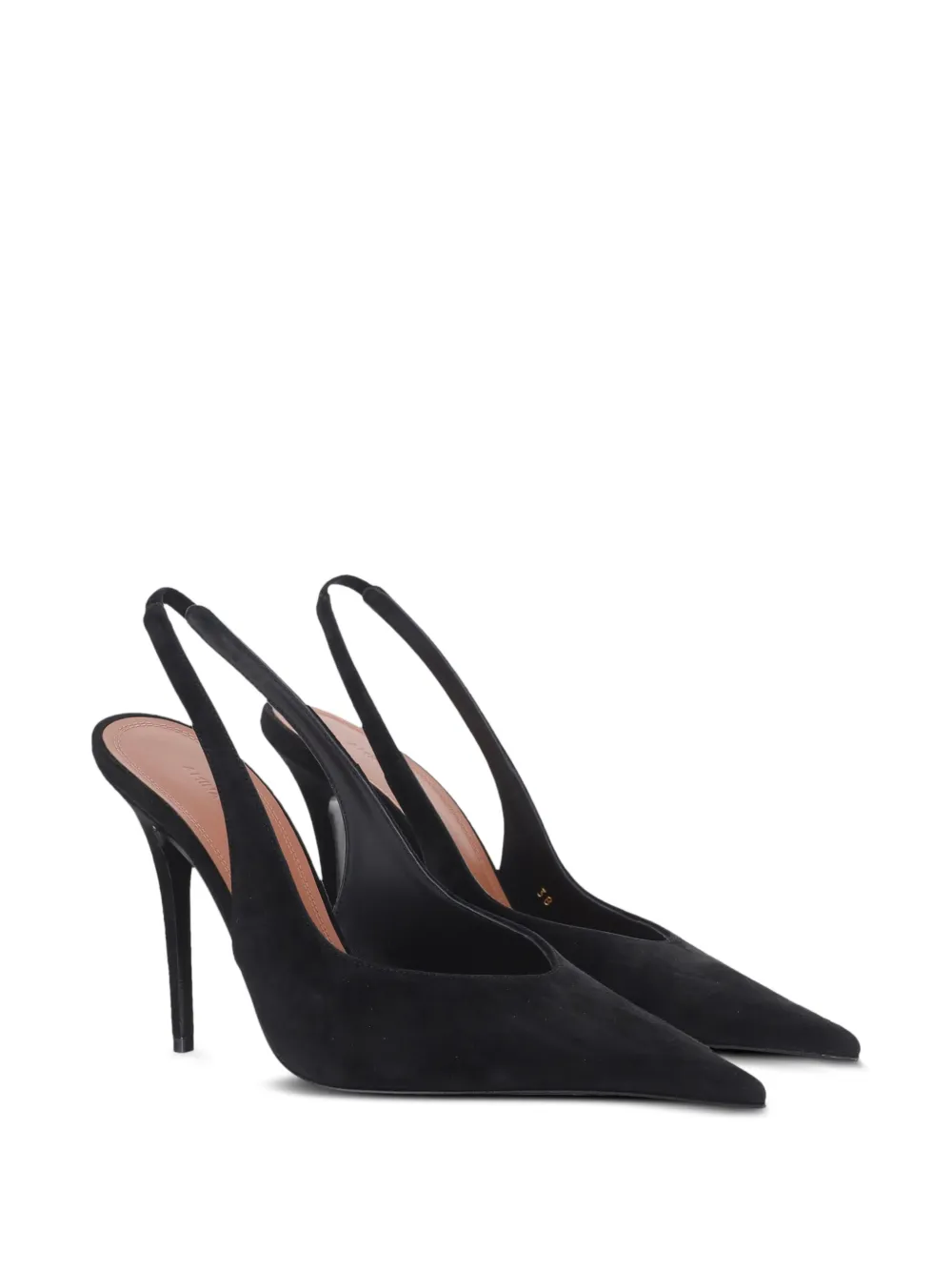 Amina Muaddi Anok pointed-toe slingback pumps Zwart