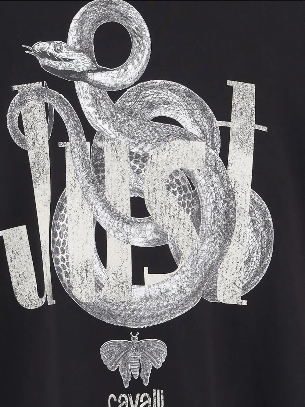 Just Cavalli T-shirt met logoprint Zwart