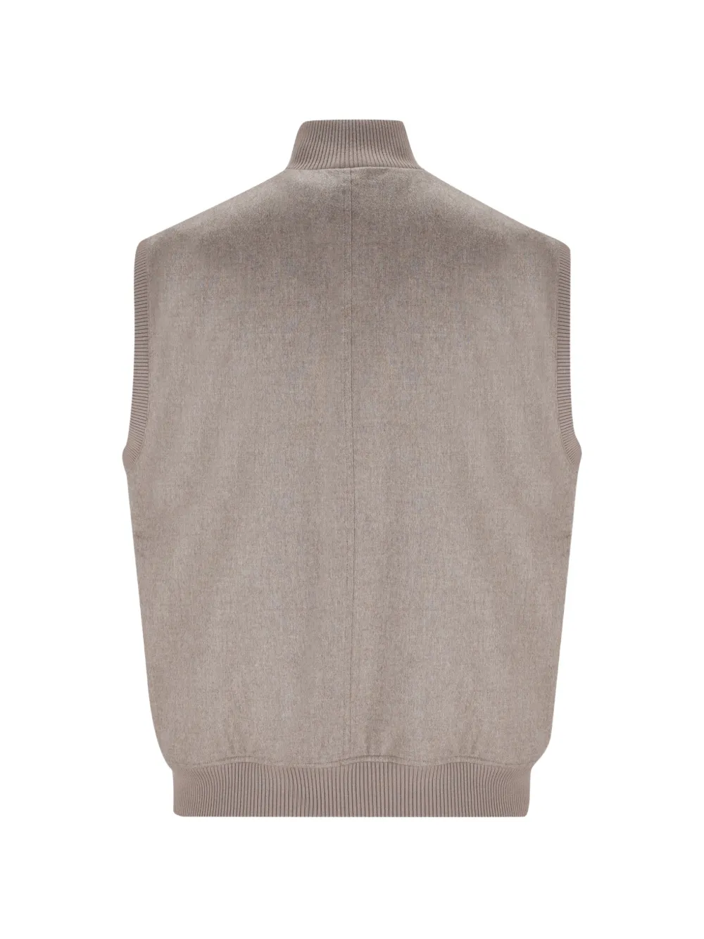 Brunello Cucinelli Bodywarmer met geribbelde afwerking en knopen Grijs