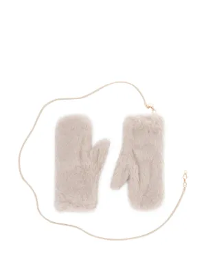 Max Mara Teddy Mittens | Brown | FARFETCH AU