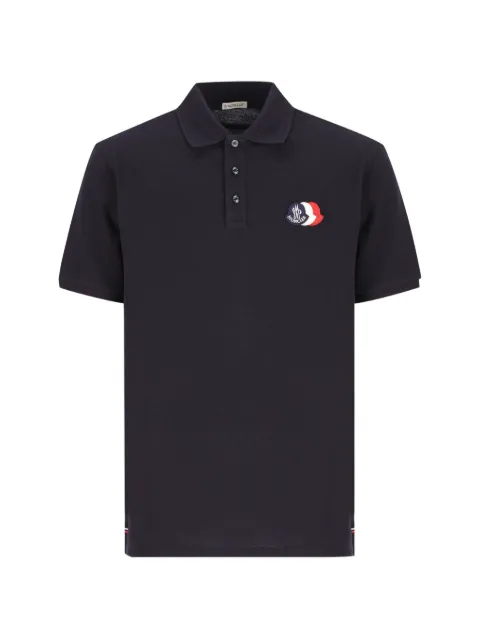Moncler logo-patch piquet polo shirt