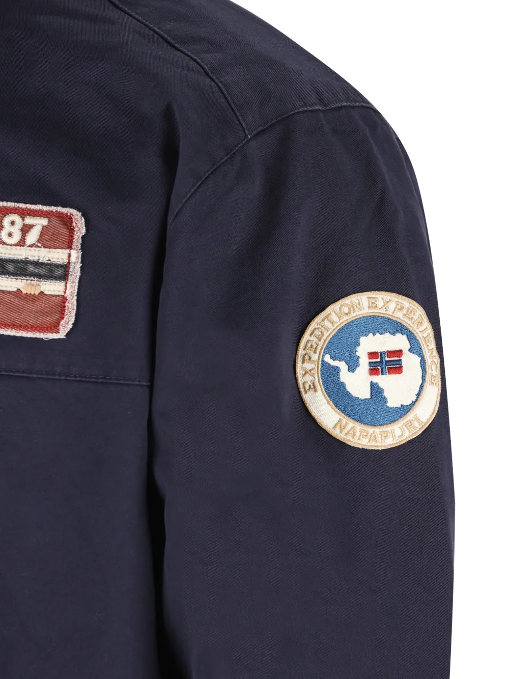 Napapijri Shirtjack met logopatch Blauw