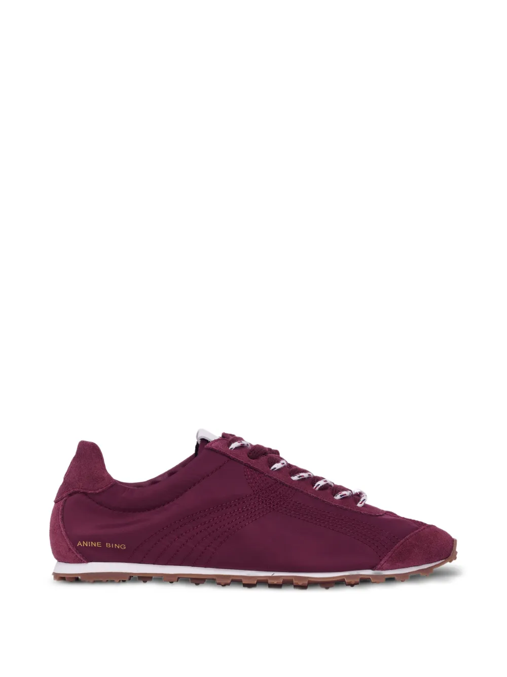 ANINE BING suede-panelled lace-up sneakers