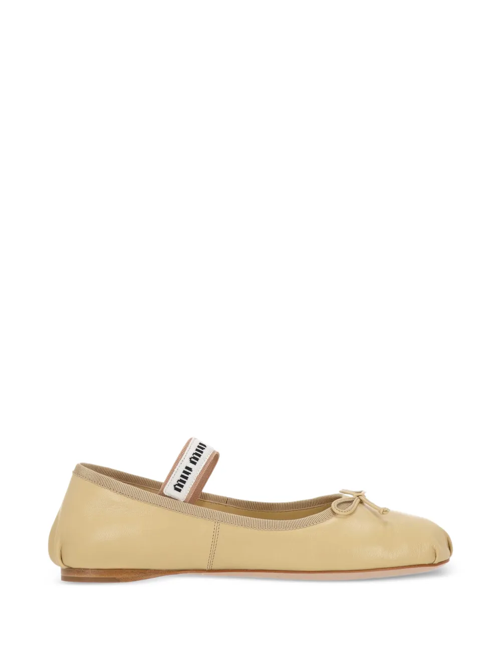 Miu Miu Ballerine in pelle - Toni neutri