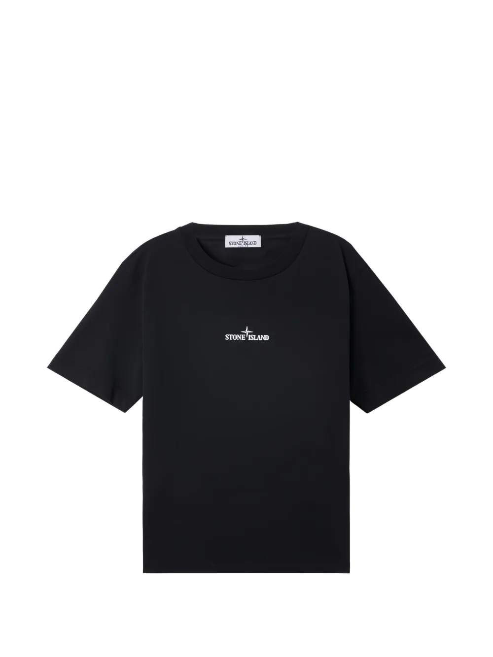 Stone Island Junior T-shirt con stampa Compass - Nero