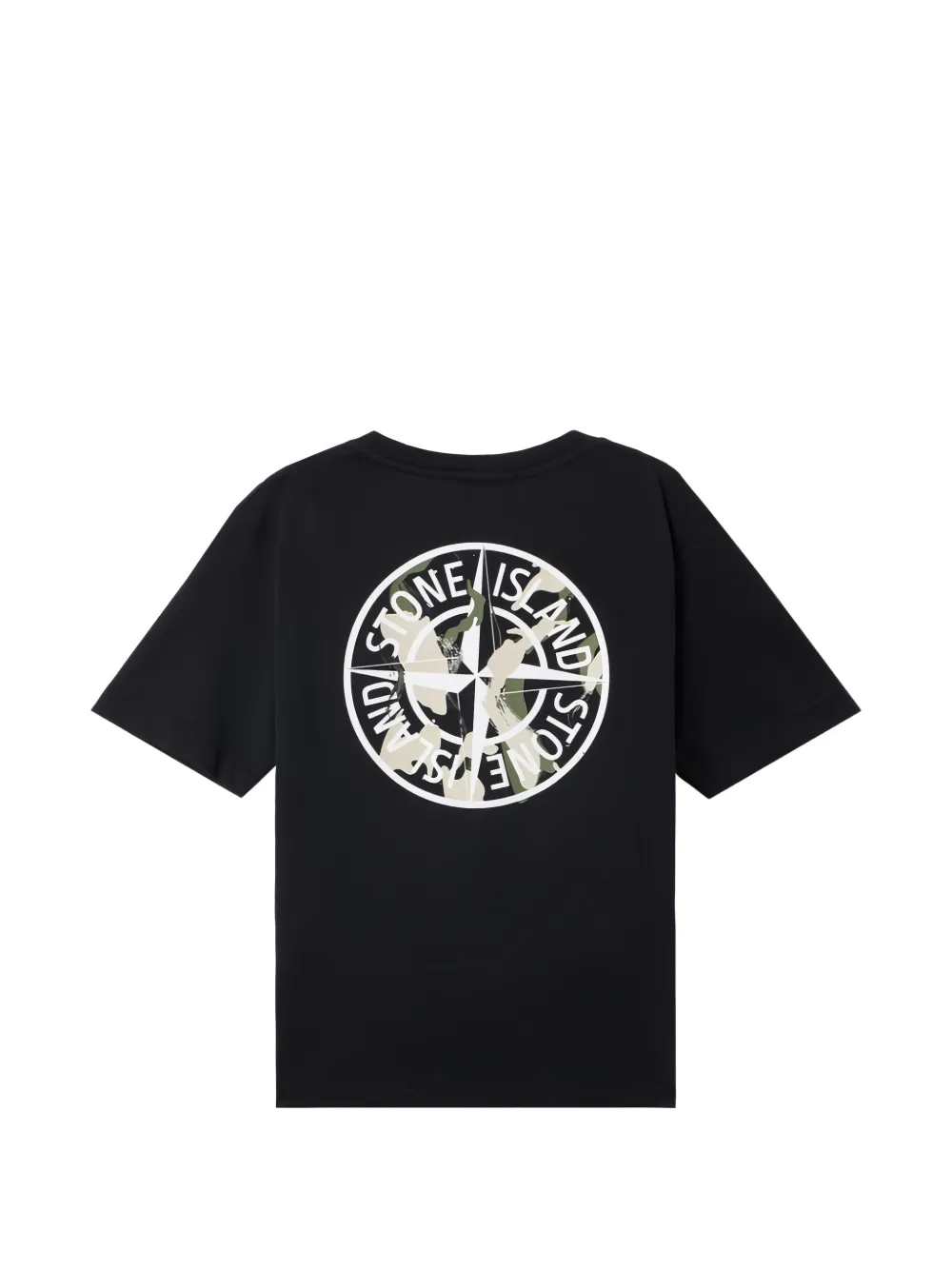 Stone Island Junior T-shirt met print Zwart