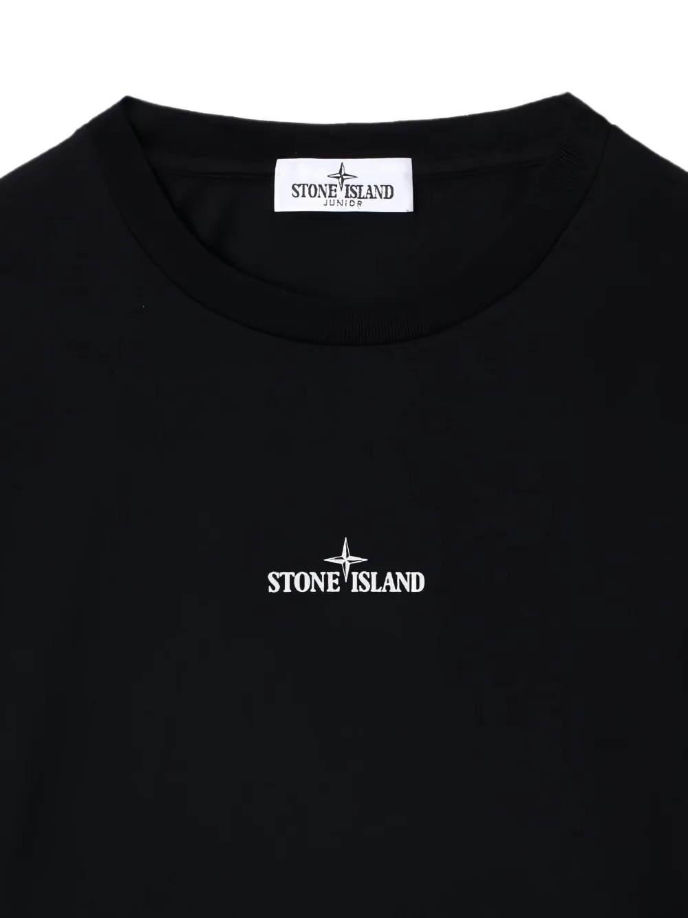 Stone Island Junior T-shirt met print Zwart
