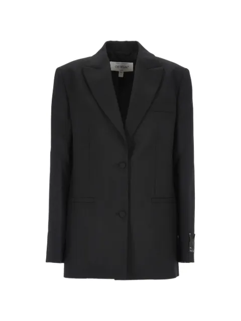 Off-White logo-print single-breasted jacket