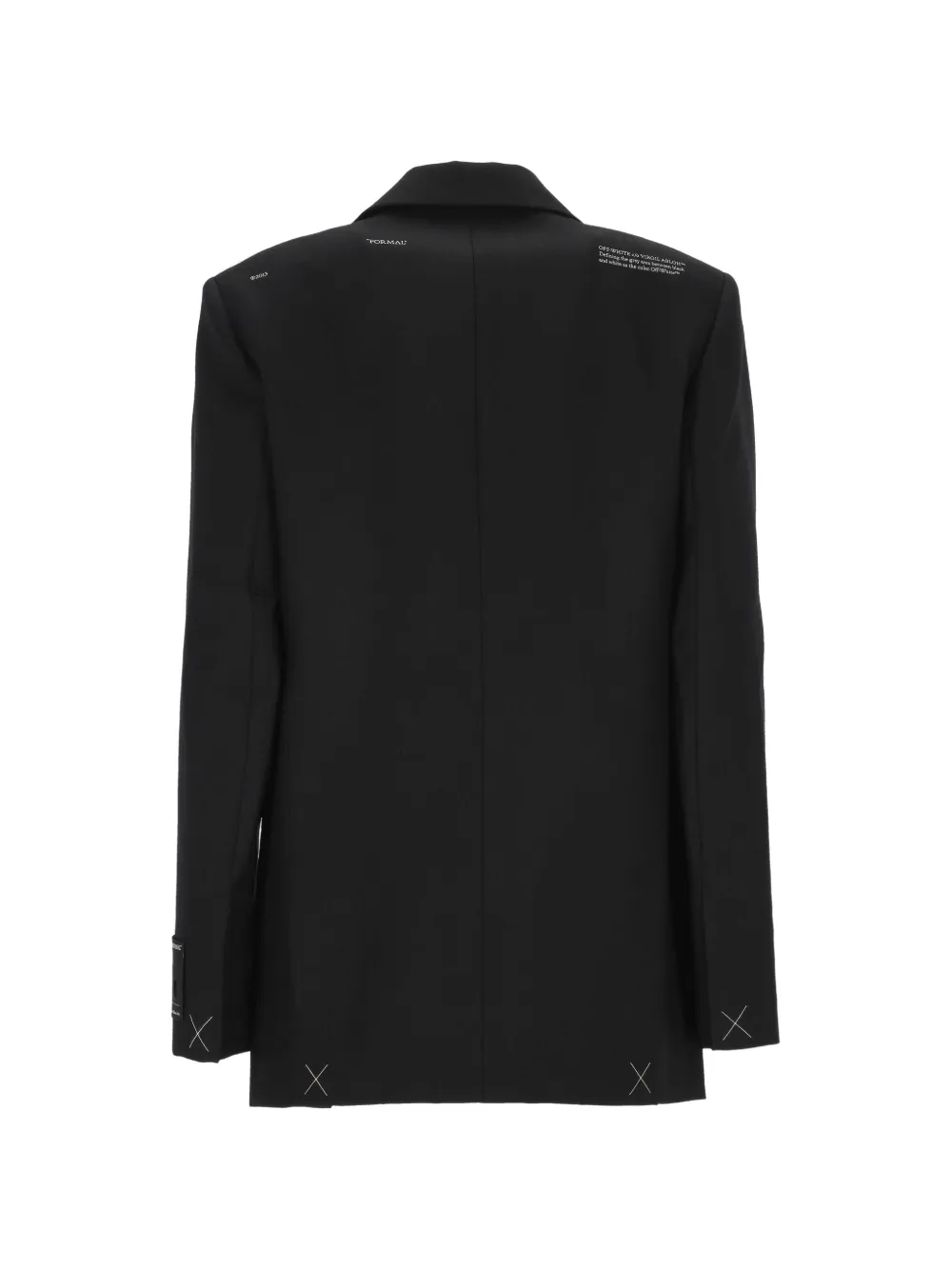 Off-White Jack met enkele rij knopen Zwart