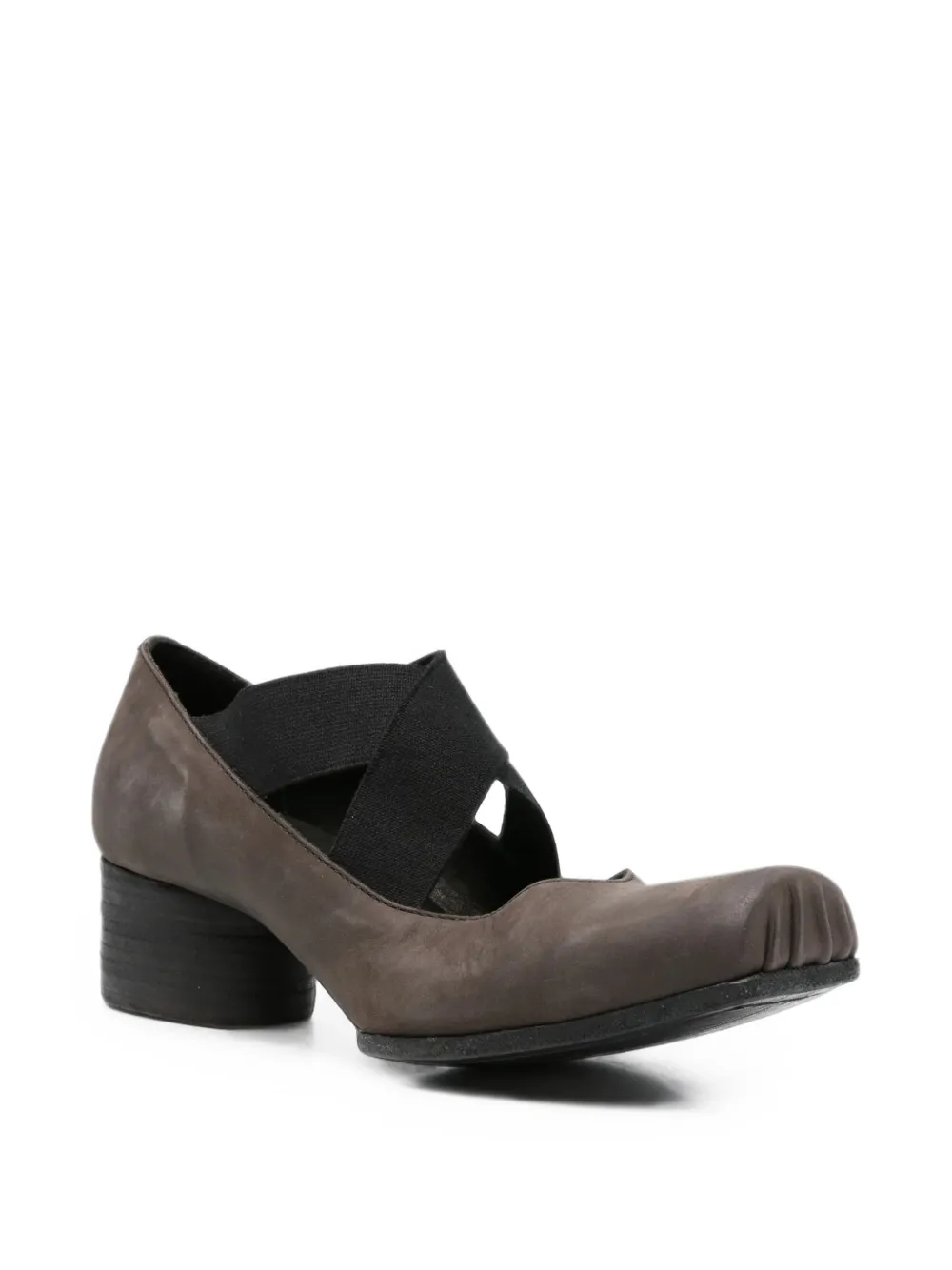Uma Wang cross-strap square-toe pumps Bruin