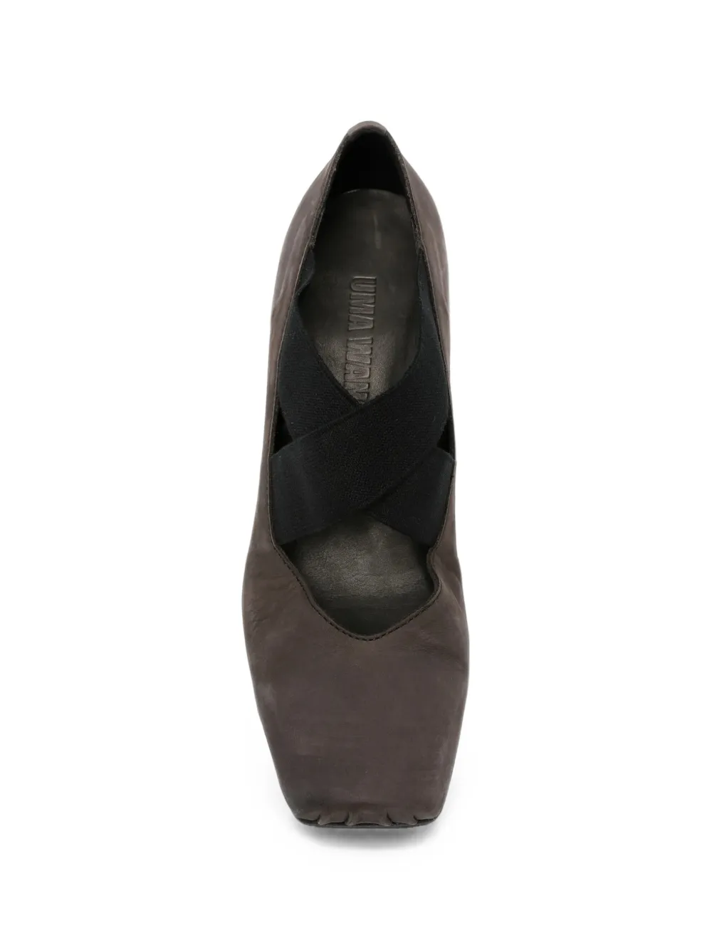 Uma Wang cross-strap square-toe pumps Bruin