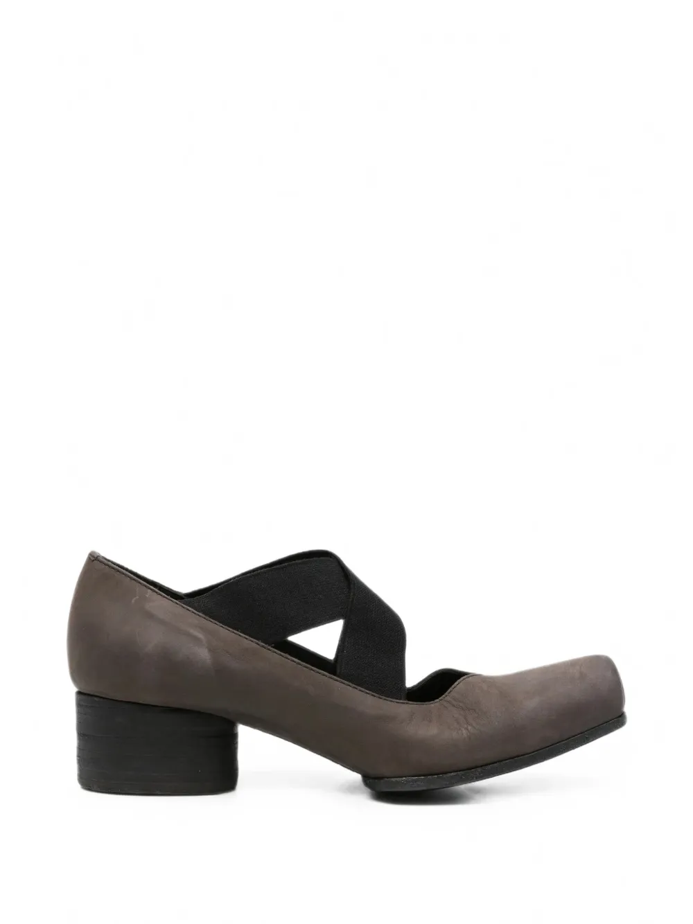 Uma Wang cross-strap square-toe pumps Bruin