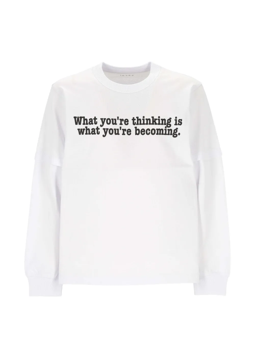 sacai 무하마드 알리 레이어드 소매 티셔츠 | 화이트 | Image 1