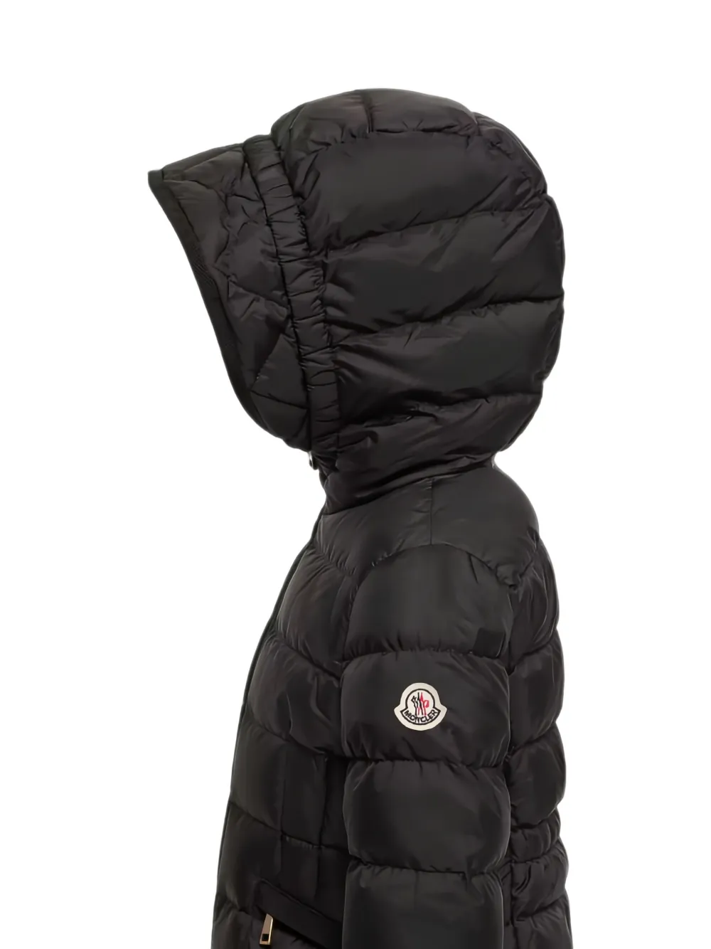 Moncler Enfant hooded quilted jacket Zwart