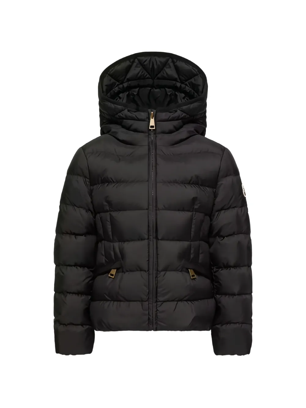 Moncler Enfant hooded quilted jacket Zwart