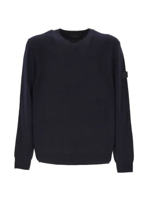 Peuterey V-neck logo-patch sweater