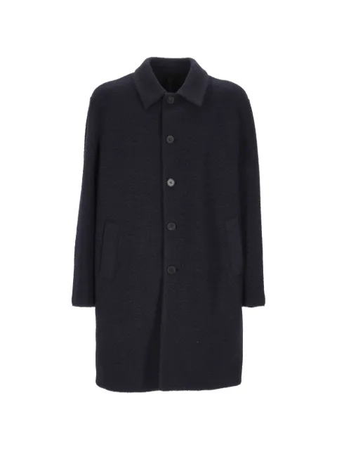 Harris Wharf London bouclé-texture single-breasted coat