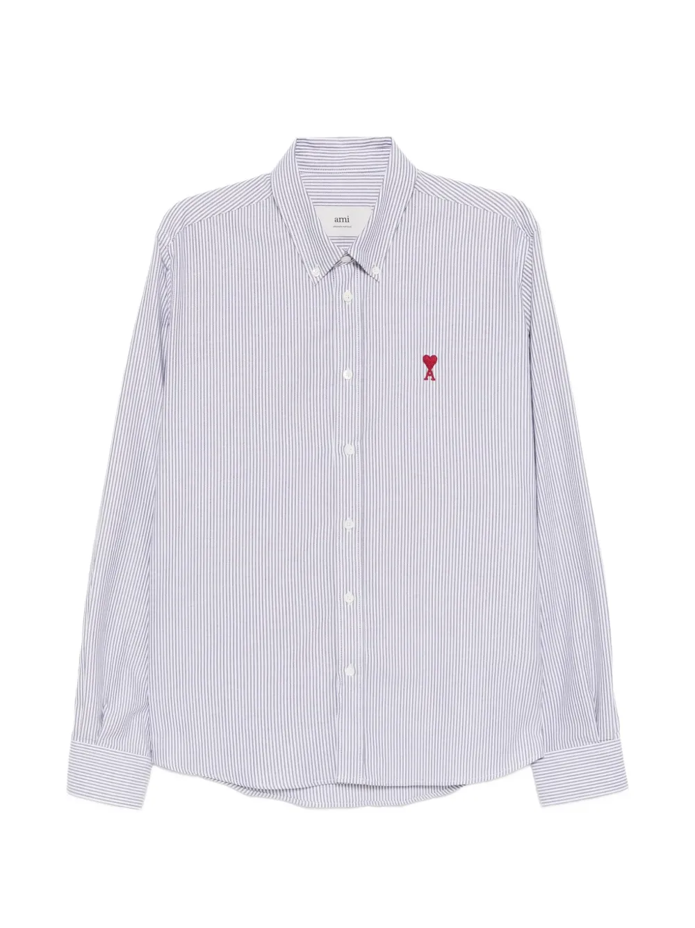 AMI Paris Ami de Coeur striped shirt - Blu