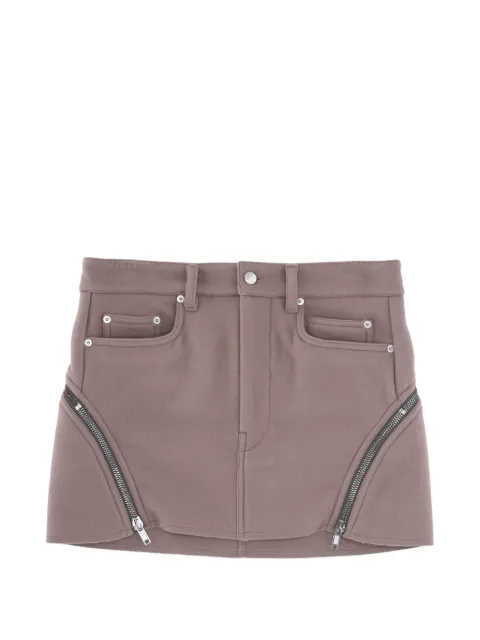 Rick Owens zip-detail wool mini skirt