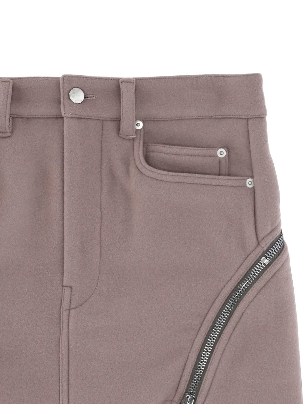 Rick Owens Wollen mini-rok met rits Roze