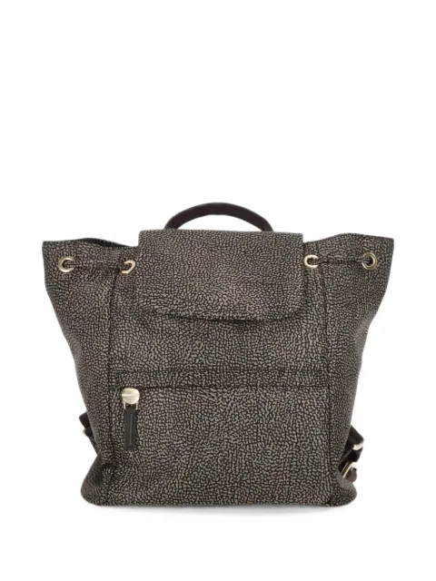 Borbonese eyelet-embellished drawstring backpack