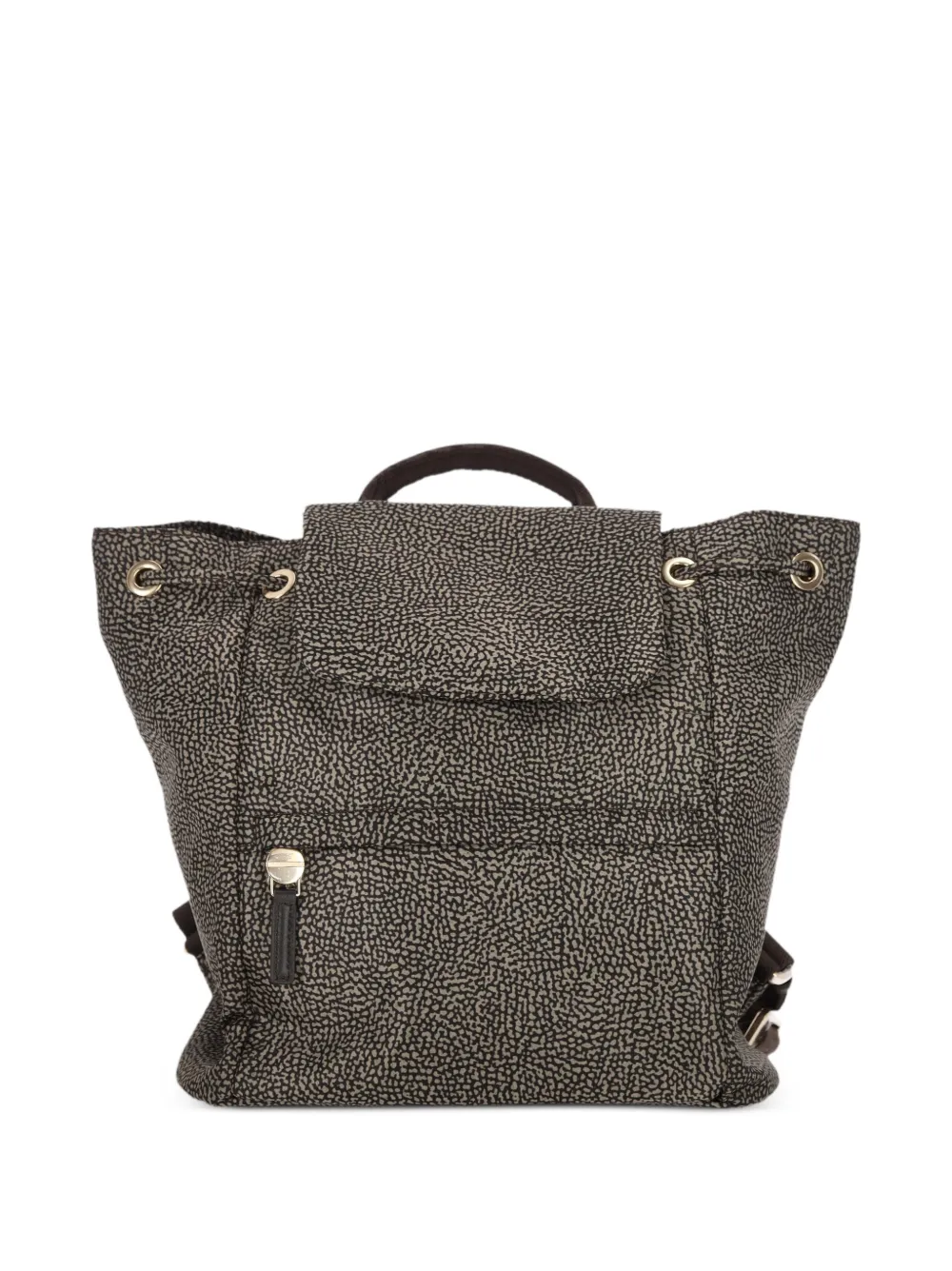Borbonese eyelet-embellished drawstring backpack - Marrone