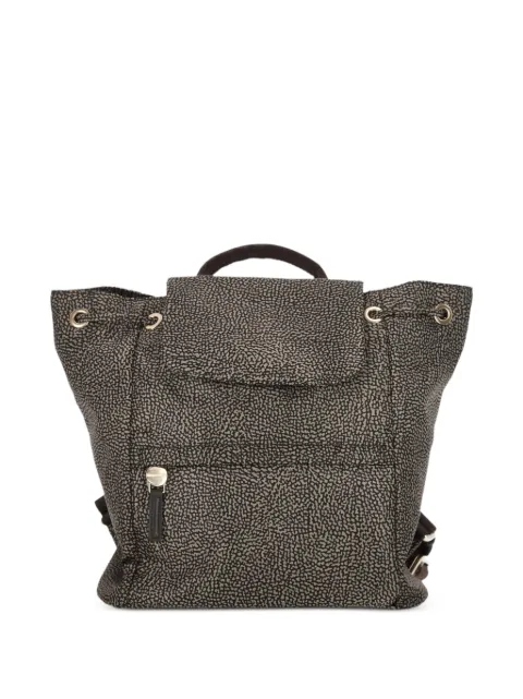 Borbonese eyelet-embellished drawstring backpack
