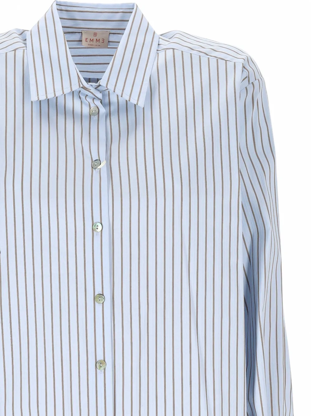 EMME Gestreept blouse met trekkoord Blauw