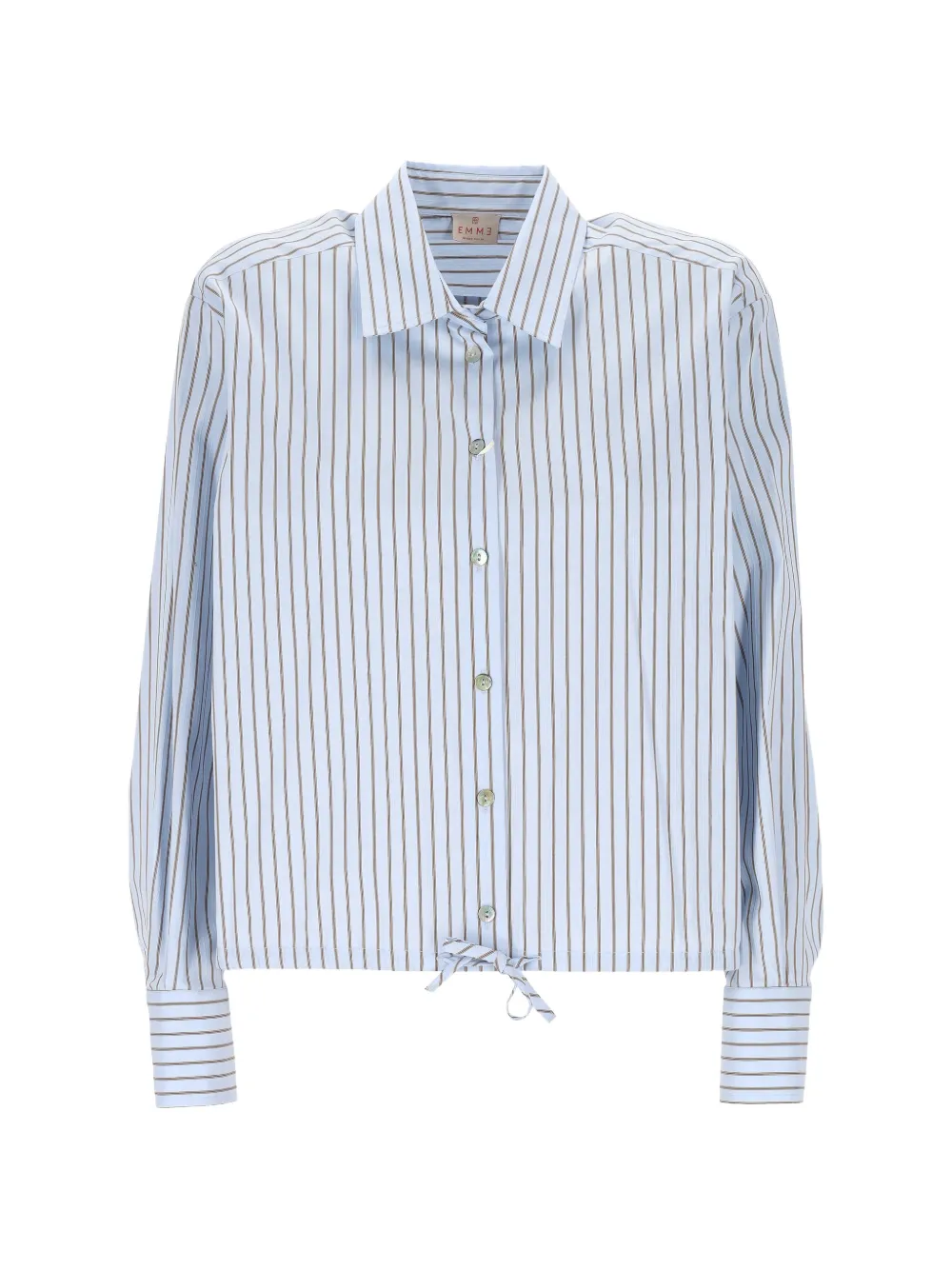 EMME striped drawstring shirt - Blau