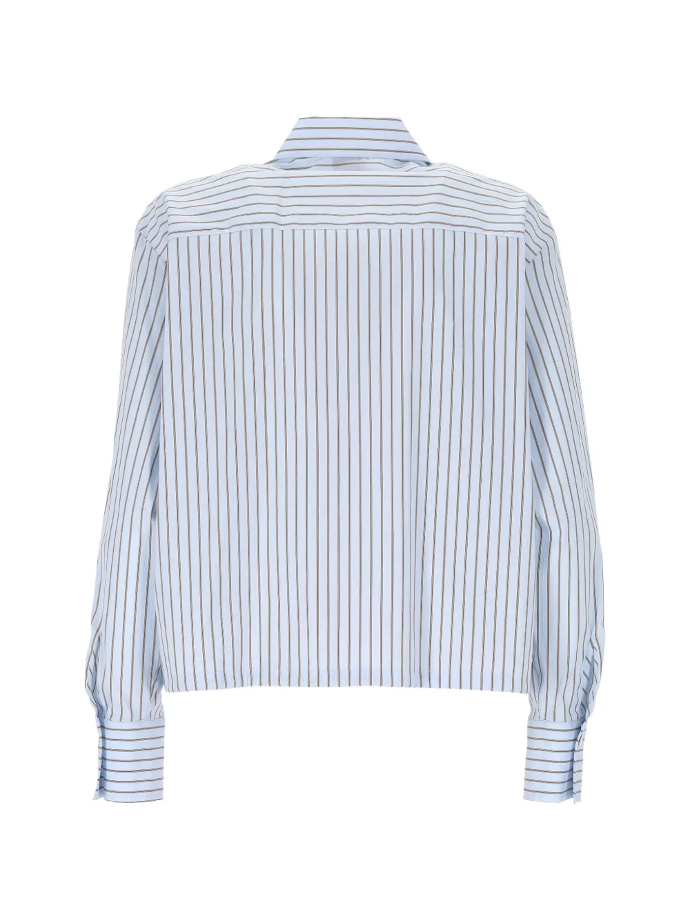 EMME Gestreept blouse met trekkoord Blauw