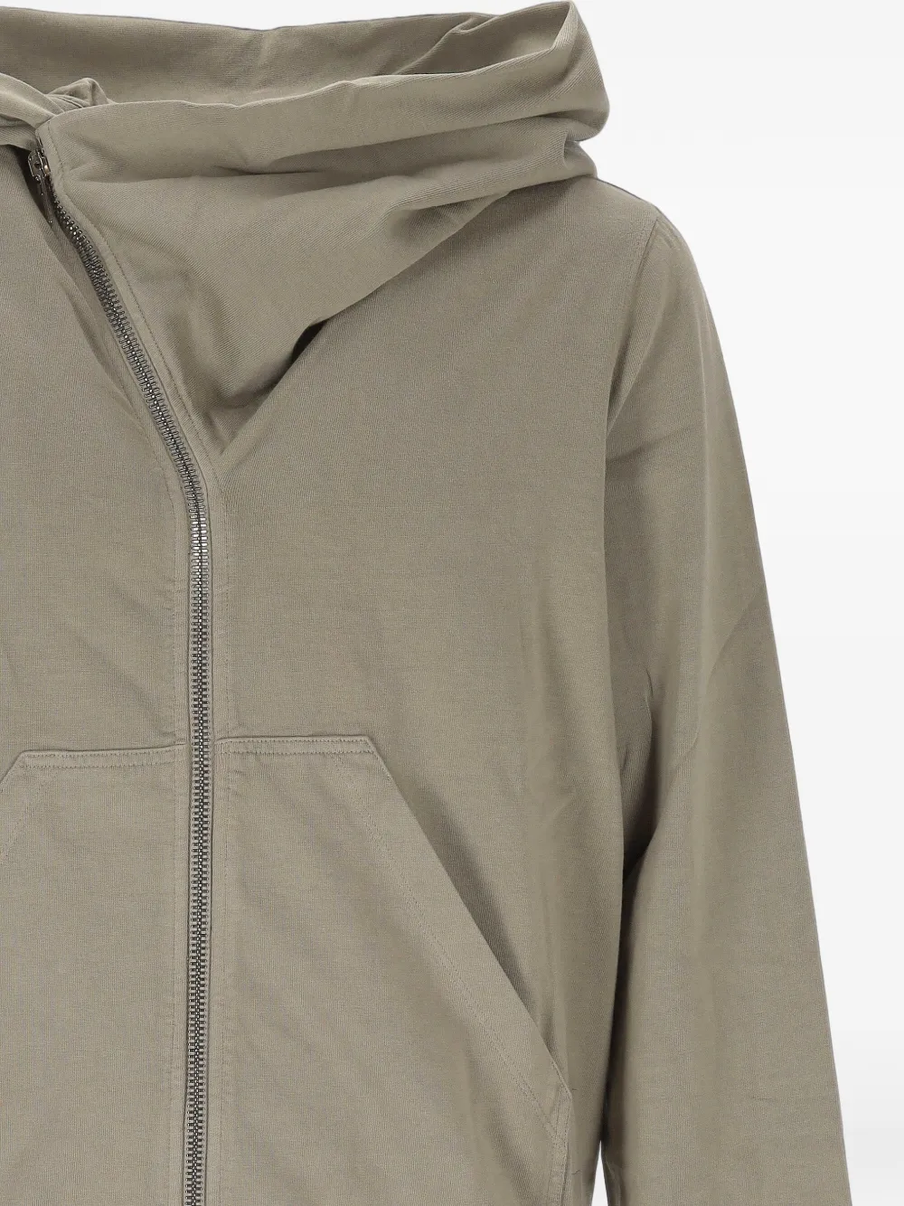 Rick Owens DRKSHDW Hoodie met asymmetrische rits Grijs