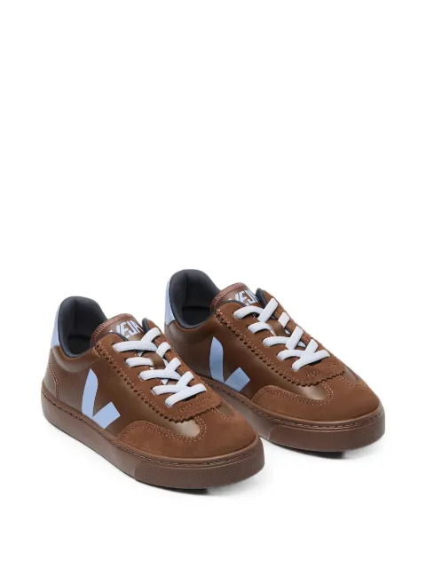 VEJA Kids Volley suede-panelled leather sneakers