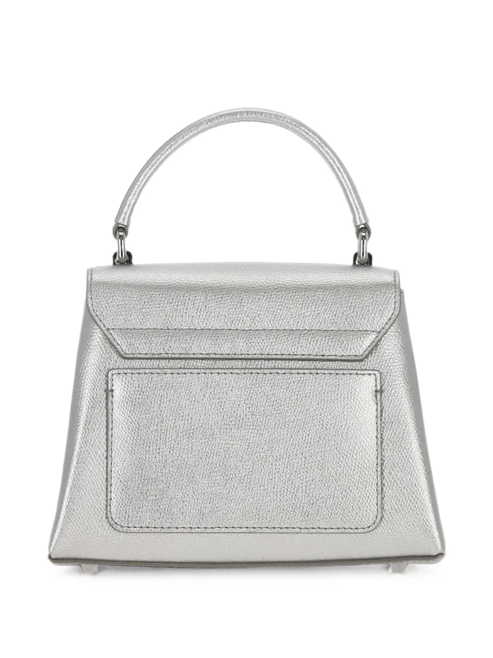 Furla Tas met metallic effect en handvat Zilver