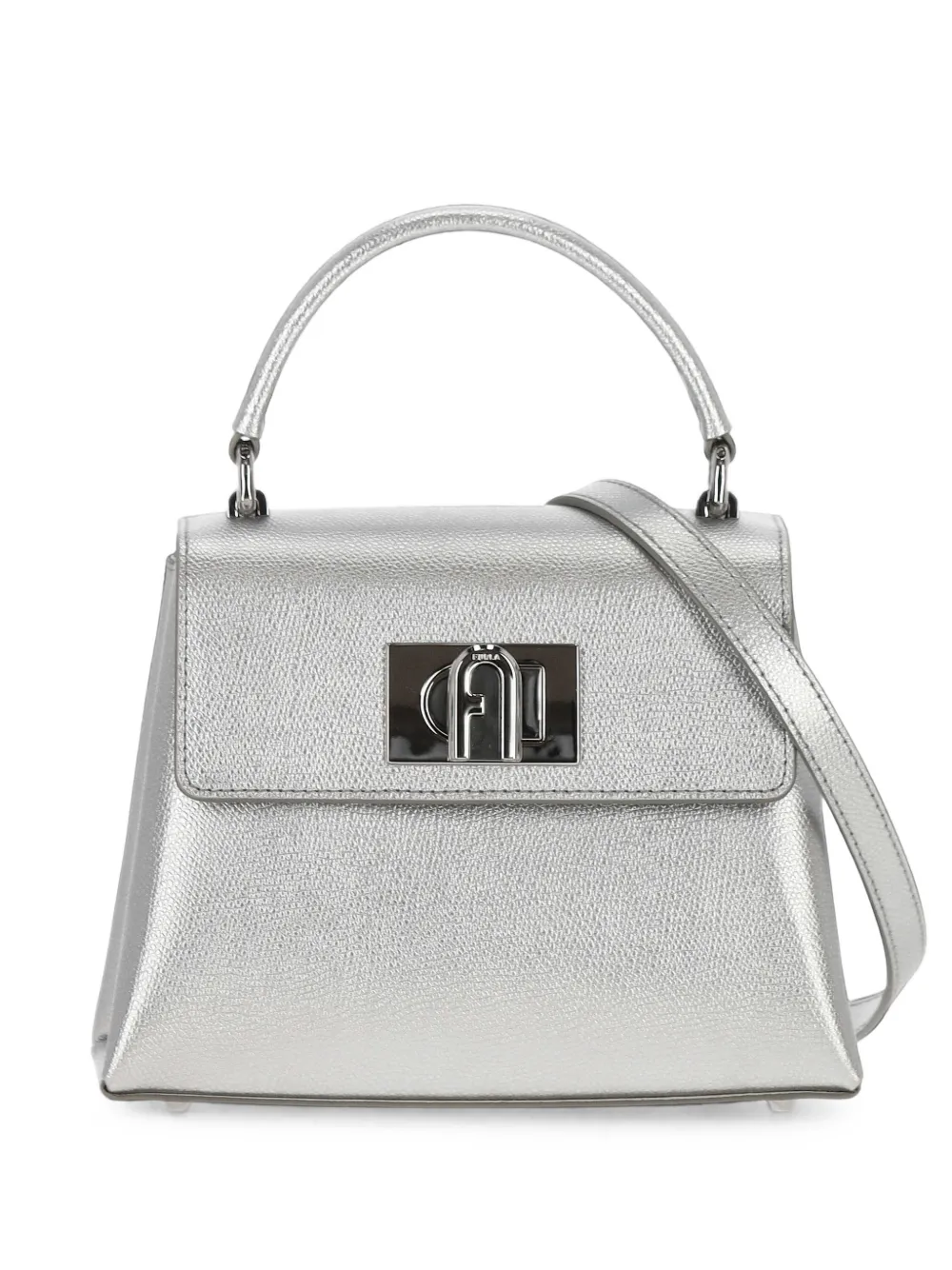 Furla metallic-effect top-handle bag - Argento
