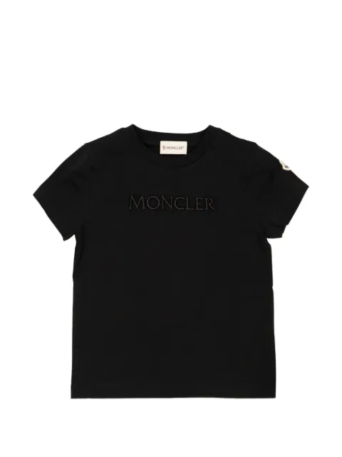 Moncler Enfant T-shirt med logobroderi