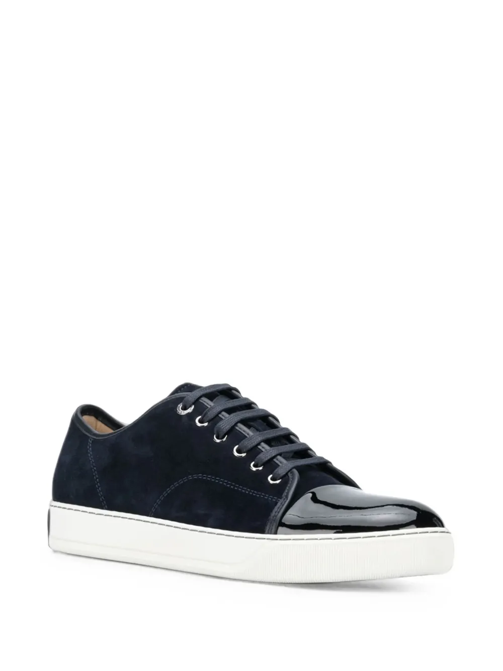 Lanvin DBB1 lakleren en suède sneakers Blauw