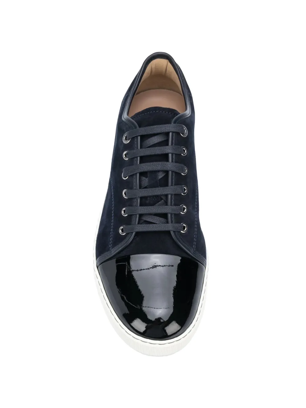 Lanvin DBB1 lakleren en suède sneakers Blauw