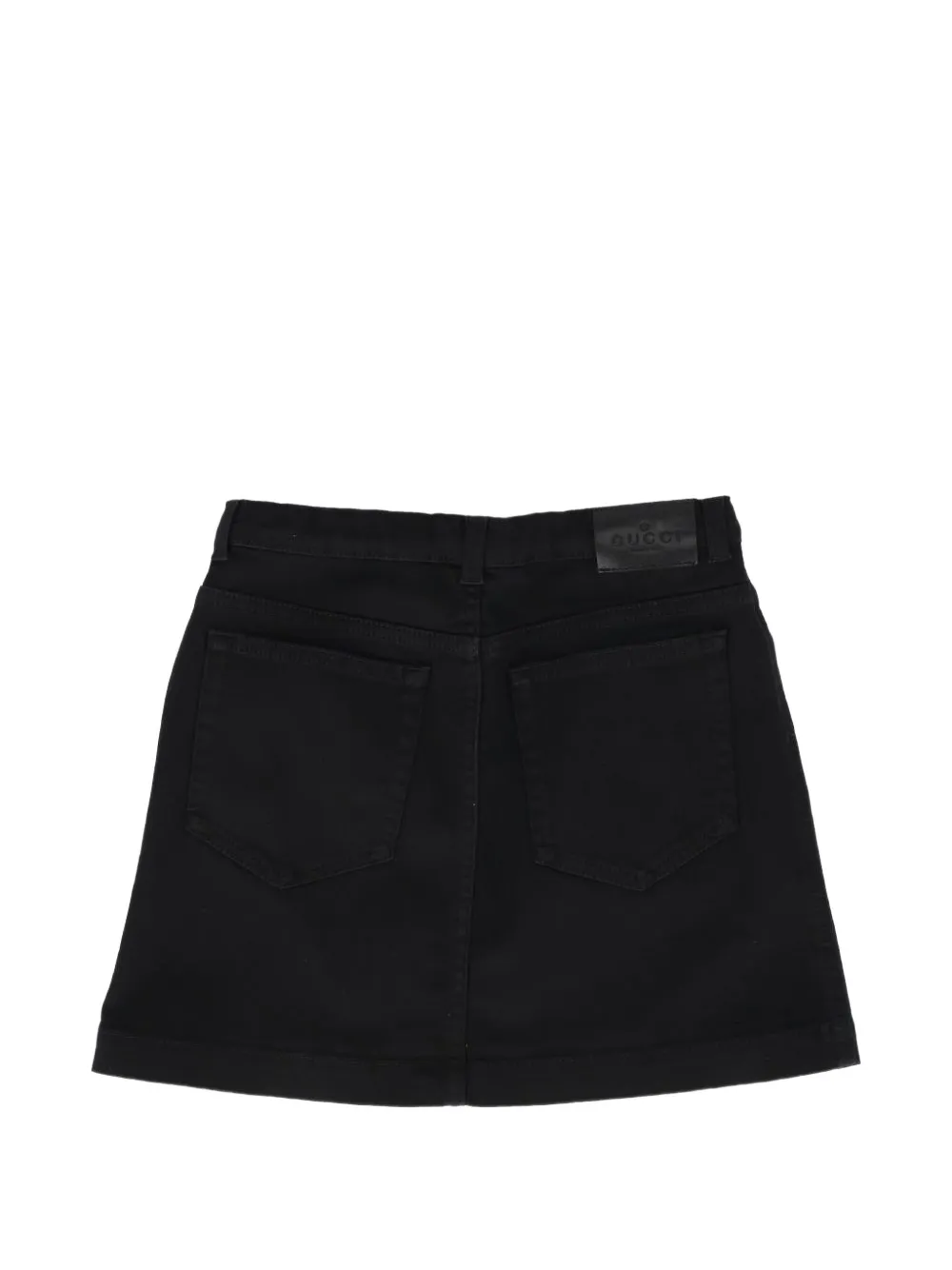 Gucci Kids Horsebit spijkerrok Zwart