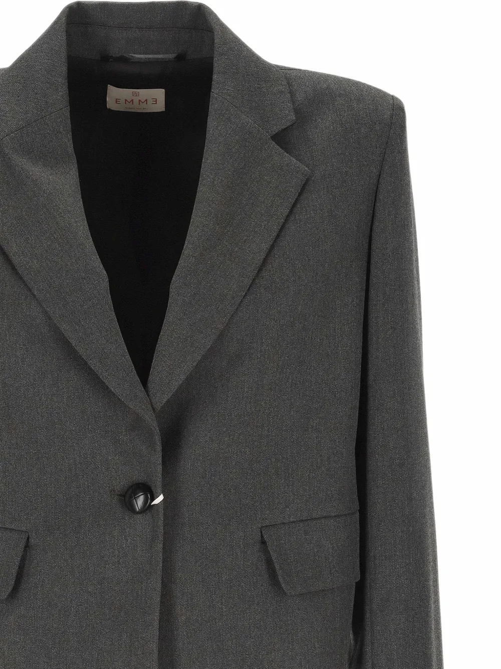 Marella Cropped blazer met enkele rij knopen Grijs