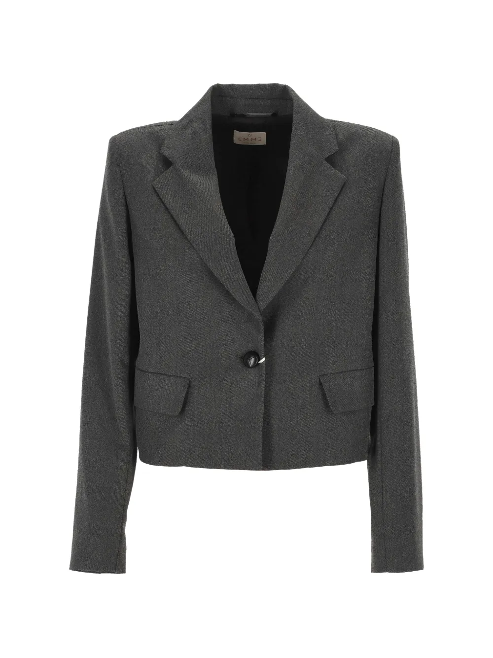 Marella single-breasted crop blazer - Grigio