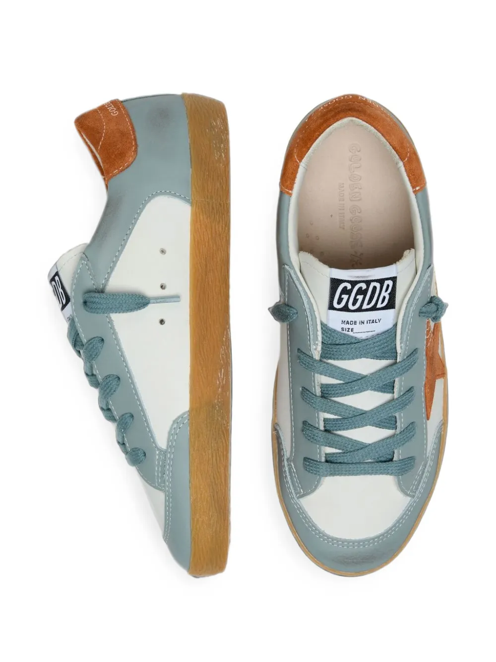 Golden Goose Kids Super-Star leather sneakers Wit