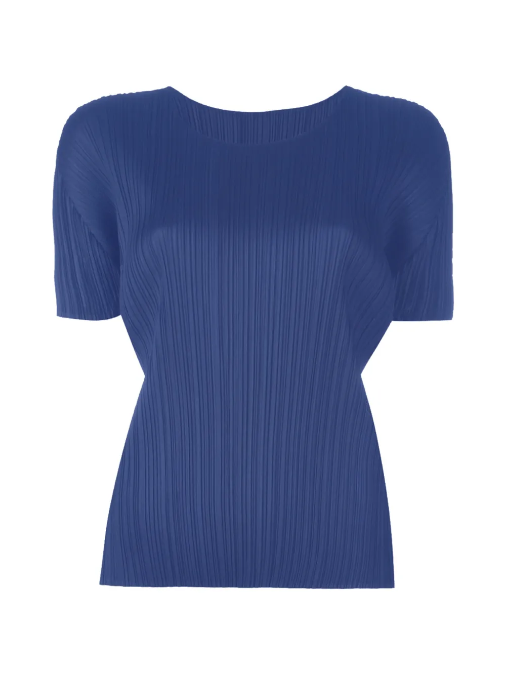 Pleats Please Issey Miyake Camicia plissettata a maniche corte - Blu