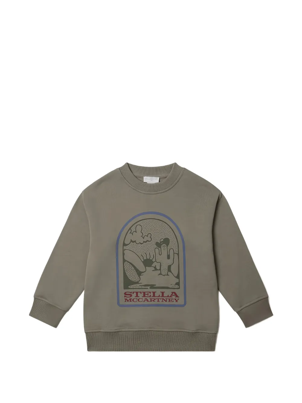 Stella McCartney Kids graphic-print cotton sweatshirt - Verde