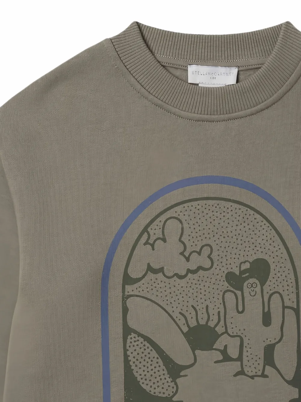 Stella McCartney Kids Katoenen sweater met print Groen